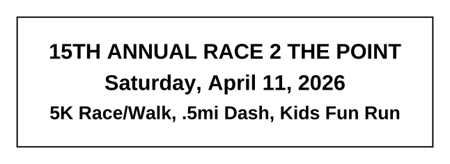 5K Race/Walk, ½ Mile Dash, and Kids' Fun Run: Saturday, April 11, 2026